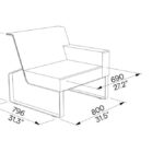 R1 Fauteuil un accoudoir gauche MO117