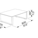 R1 Table mesh Batyline 80 cm MO300