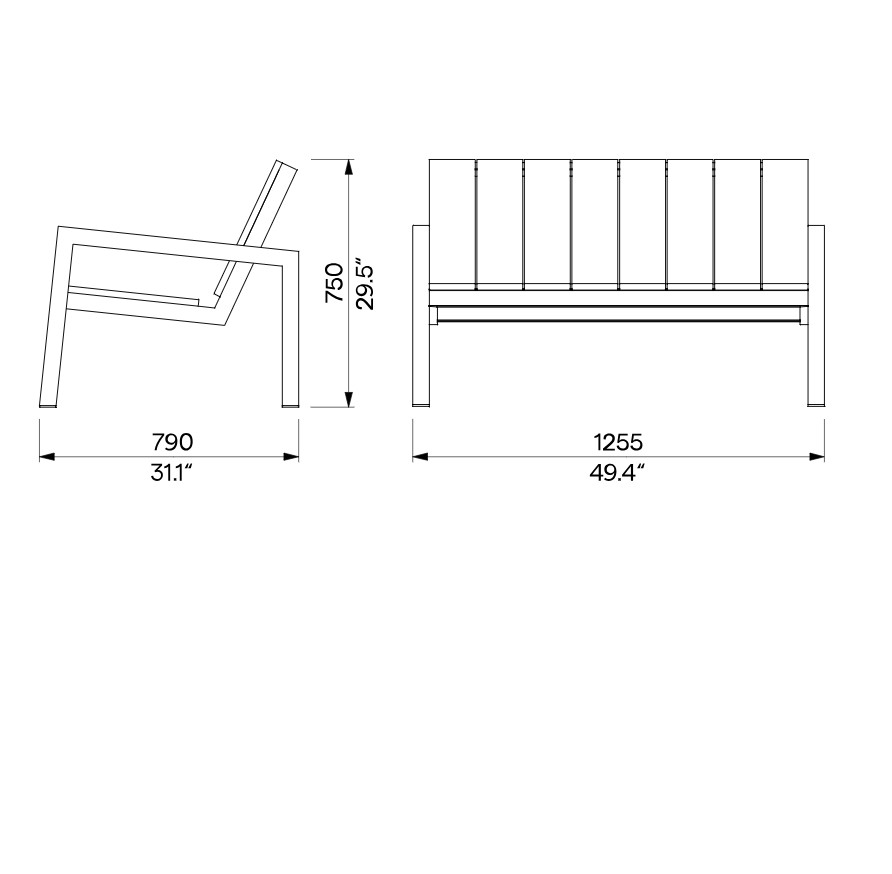 Sofa élégant outdoor SOTTA