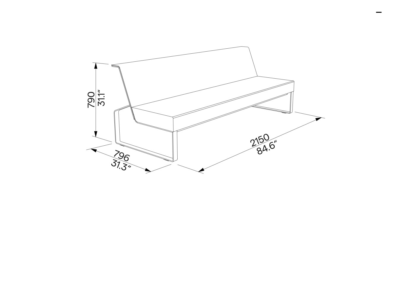 Sofa grande taille outdoor MONTICELLO