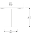 T1 Table acier 100cm KL108