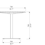 T1 Table bois 78cm KL116