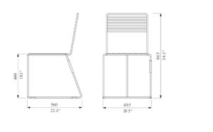 T1 chaise acier bois KL102