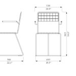T1 chaise bois avec accoudoirs KL104
