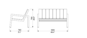U5 Sofa 122,5cm LU240