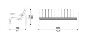 U5 Sofa 183,5cm LU250