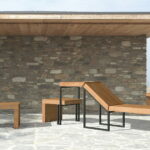 62305 chaise longue avec table VEST