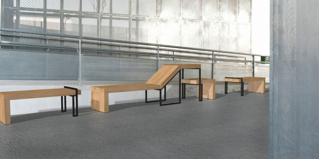 62305 chaise longue avec table VEST