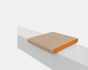 Assise acier bois sur muret ÉCHIROLLES;