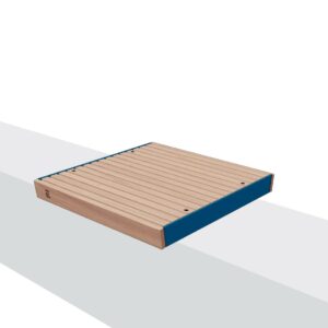 Assise acier bois sur muret ÉCHIROLLES