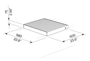 Assise acier bois sur muret ÉCHIROLLES PLAN