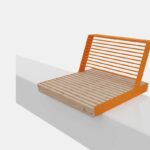 Assise sur muret acier bois VICHY .
