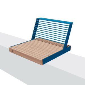 Assise sur muret acier bois VICHY