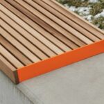 Assise sur muret acier bois VICHY.