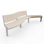 Banc bois convexe sans dossier Croisic R1000.