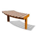 Banc bois convexe sans dossier Croisic R1000