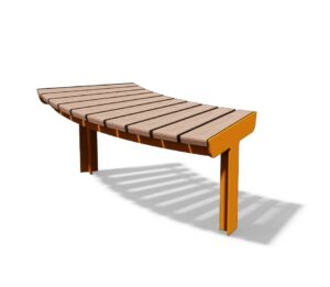 Banc bois convexe sans dossier Croisic R1000