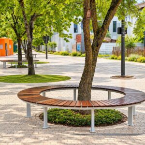 banc circulaire en bois clisson r1000
