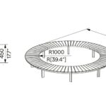 Banc circulaire CLISSON R1000 plan.