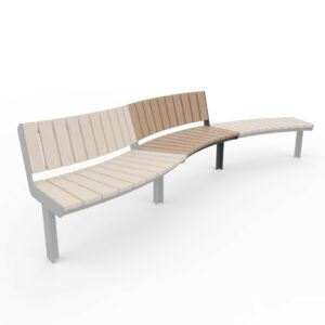 Banc concave avec dossier DONGES composition