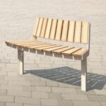 Banc convexe avec dossier LAVAL..