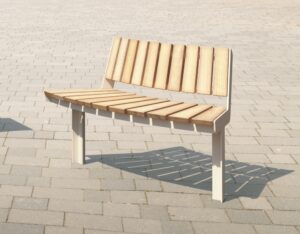 Banc convexe avec dossier LAVAL..