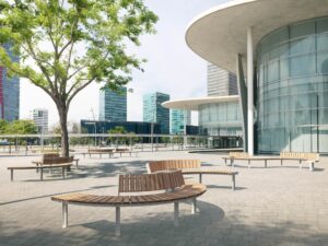 Banc convexe avec dossier LAVAL composition