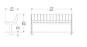 Banc simple PORNIC-