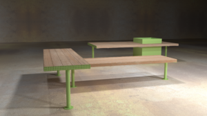 Holm Banquette jardinière 61807