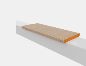 Banquette longue sur muret GIVORS.