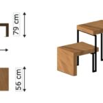 Chaise longue avec table tabouret ROME plan