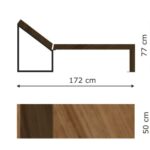 Chaise longue chêne CAPRI plan
