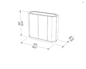 Grande jardinière 140L aluminium CUBLIZE