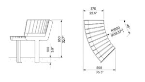 PORNICHET banc concave dossier plan