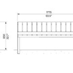 U3-300 Banc droit plan