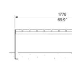 U3-320 banquette 180cm plan