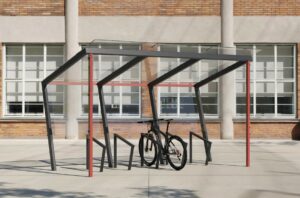 Abri vélos avec verre sécurit L4170mm BUC (2)