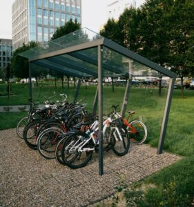 Abri vélos avec verre sécurit L4170mm BUC (4)