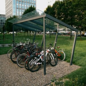 Abri vélos avec verre sécurit L4170mm BUC
