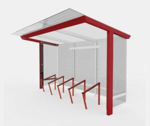 Abri vélos verre sécurit L4210mm POISSY (3)