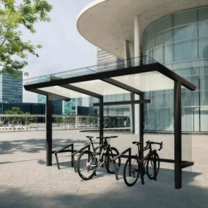 Abri vélos verre sécurit L4210mm POISSY