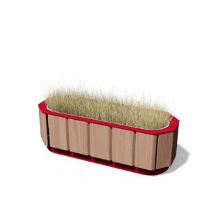 Bac à fleurs ovale en bois ARNAS