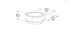 Bac à fleurs rond aluminium LIMAS