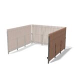 Cache conteneur bois segment final L2760mm BAROVILLE