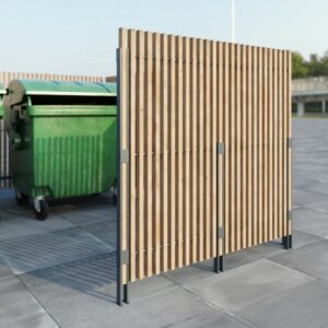 Cache conteneur bois segment final L2760mm BAROVILLE