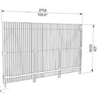 Cache conteneur bois segment final L2760mm BAROVILLE plan
