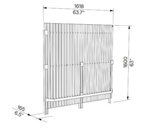 Cache conteneurs 1er segment L1600mm TROUANS plan