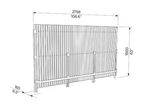 Cache-conteneurs 1er segment L2750mm BRAUX plan