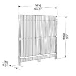 Cache-conteneurs bois L1600mm TROYES-