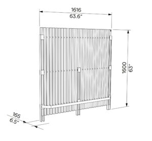 Cache-conteneurs bois L1600mm TROYES-